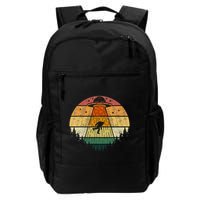 Retro Vintage Bigfoot Ufo Abduction Funny Sasquatch Aliens Daily Commute Backpack
