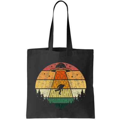 Retro Vintage Bigfoot Ufo Abduction Funny Sasquatch Aliens Bag