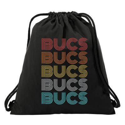 Retro Vintage Bucs Drawstring Bag