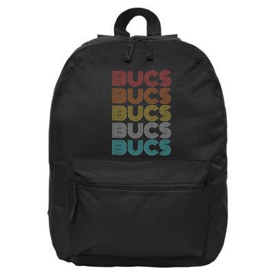 Retro Vintage Bucs 16 in Basic Backpack