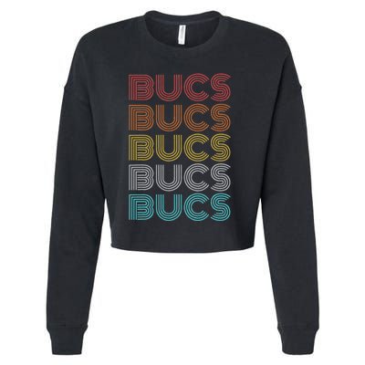 Retro Vintage Bucs Cropped Pullover Crew