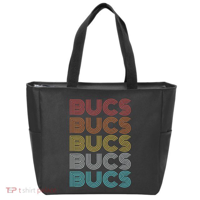 Retro Vintage Bucs Zip Tote Bag