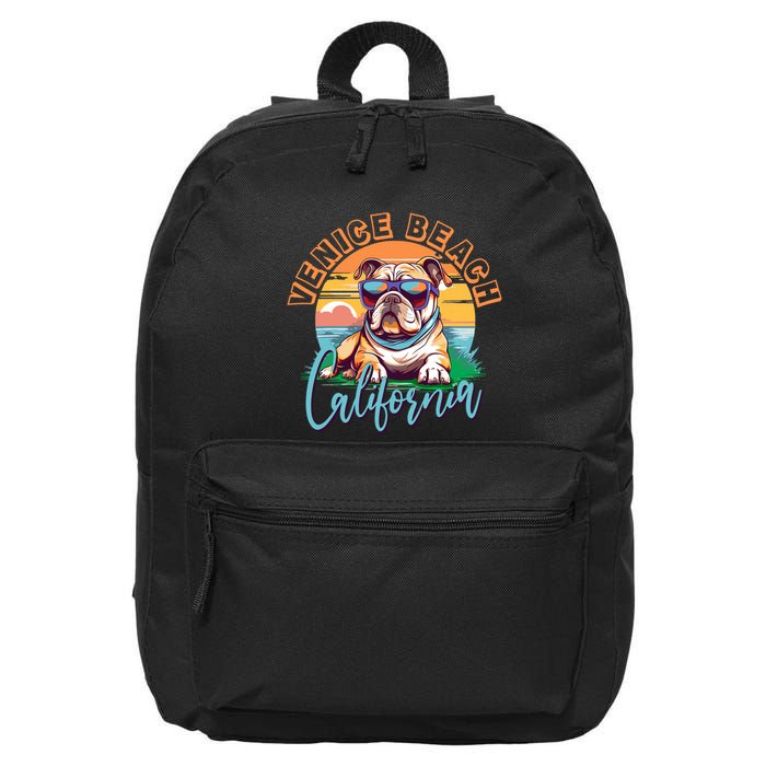 Retro Venice Beach California Beach 16 in Basic Backpack