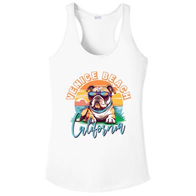 Retro Venice Beach California Beach Ladies PosiCharge Competitor Racerback Tank