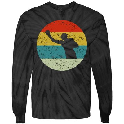 Retro Vintage Boxing Tie-Dye Long Sleeve Shirt