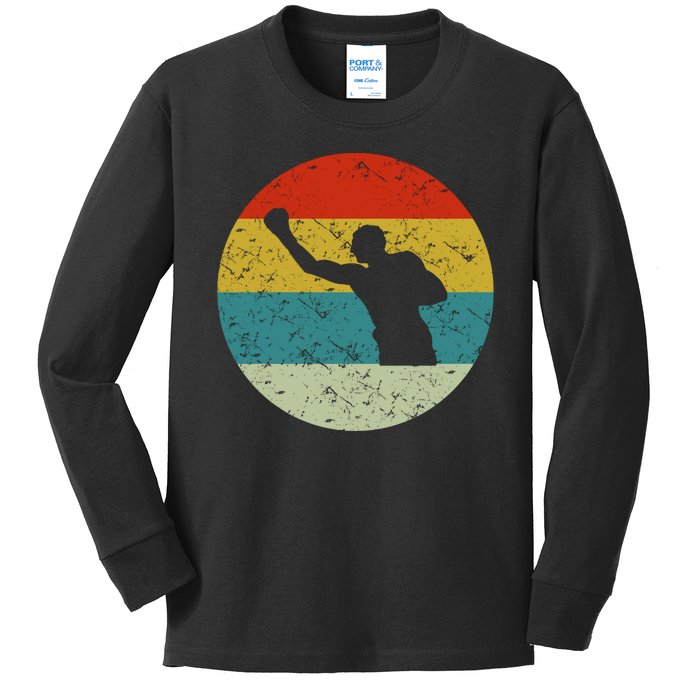 Retro Vintage Boxing Kids Long Sleeve Shirt