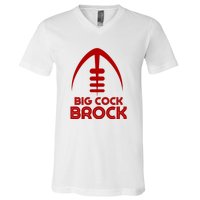 Retro Vintage Big Cock Brock Humor V-Neck T-Shirt