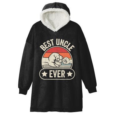 Retro Vintage Best Uncle Ever Fist-bump Hooded Wearable Blanket