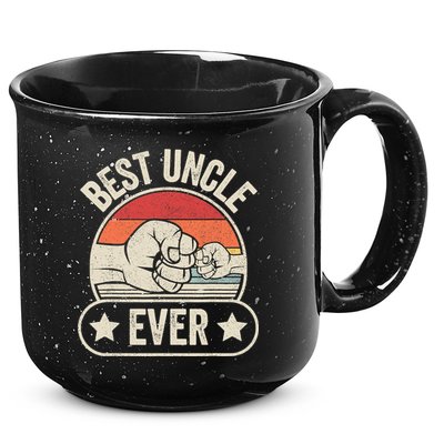 Retro Vintage Best Uncle Ever Fist-bump 15oz Campfire Ceramic Mug