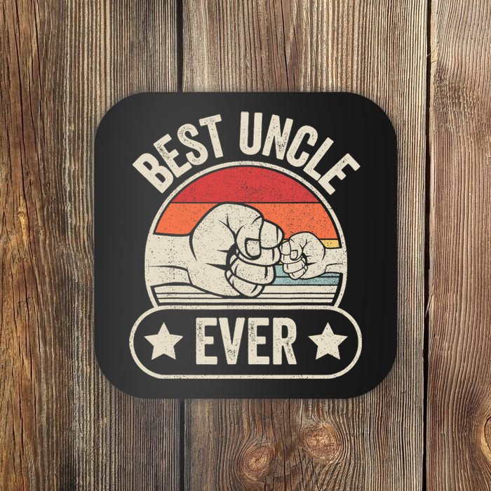 Retro Vintage Best Uncle Ever Fist-bump Coaster