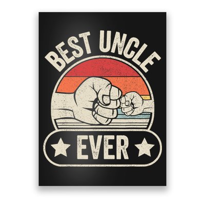Retro Vintage Best Uncle Ever Fist-bump Poster