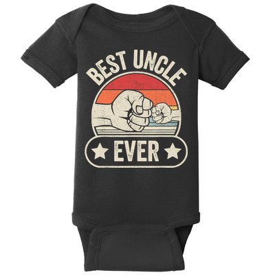 Retro Vintage Best Uncle Ever Fist-bump Baby Bodysuit