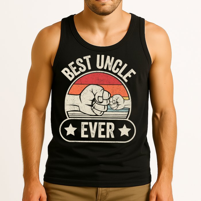 Retro Vintage Best Uncle Ever Fist-bump Tank Top