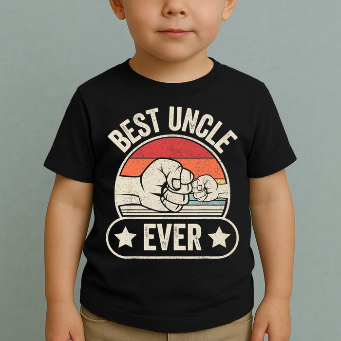 Retro Vintage Best Uncle Ever Fist-bump Toddler T-Shirt