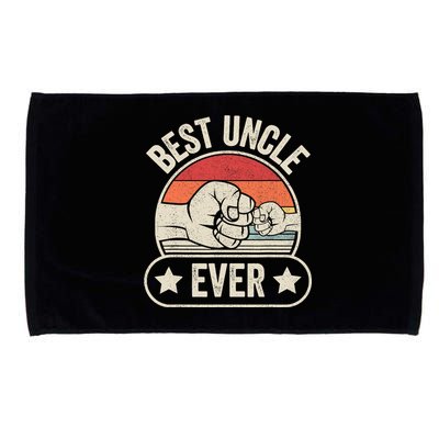 Retro Vintage Best Uncle Ever Fist-bump Microfiber Hand Towel
