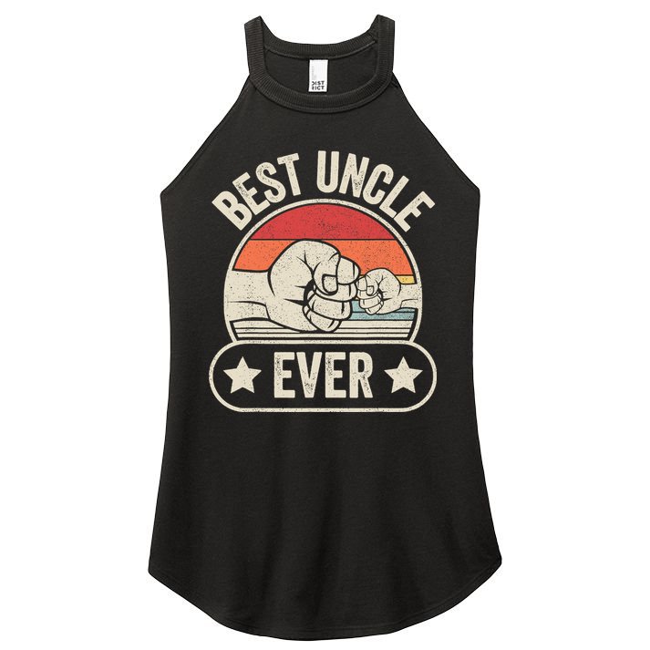Retro Vintage Best Uncle Ever Fist-bump Women's Perfect Tri Rocker Tank