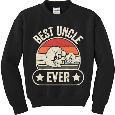 Retro Vintage Best Uncle Ever Fist-bump Kids Sweatshirt