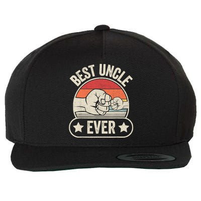 Retro Vintage Best Uncle Ever Fist-bump Wool Snapback Cap