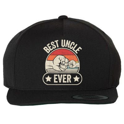 Retro Vintage Best Uncle Ever Fist-bump Wool Snapback Cap