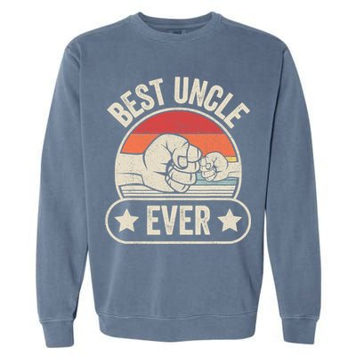 Retro Vintage Best Uncle Ever Fist-bump Garment-Dyed Sweatshirt