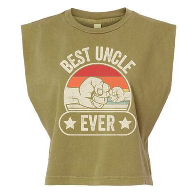 Retro Vintage Best Uncle Ever Fist-bump Garment-Dyed Women's Muscle Tee