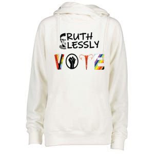 Ruthlessly Vote Banned Books Womens Funnel Neck Pullover Hood