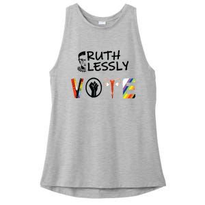 Ruthlessly Vote Banned Books Ladies PosiCharge Tri-Blend Wicking Tank