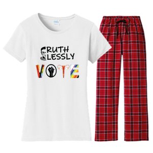 Ruthlessly Vote Banned Books Women's Flannel Pajama Set