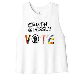 Ruthlessly Vote Banned Books Women's Racerback Cropped Tank