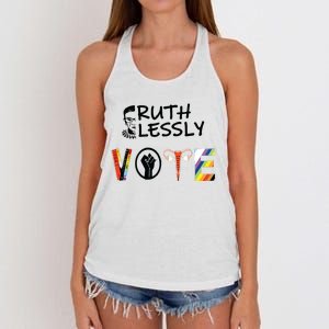 Ruthlessly Vote Banned Books Women's Knotted Racerback Tank