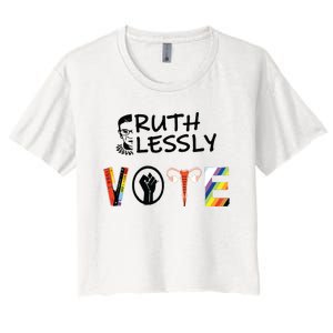 Ruthlessly Vote Banned Books Women's Crop Top Tee