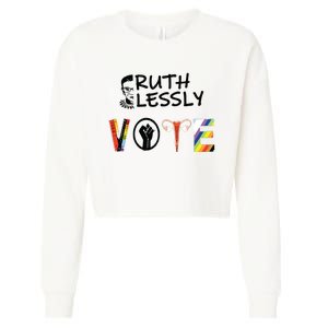 Ruthlessly Vote Banned Books Cropped Pullover Crew