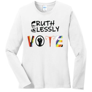 Ruthlessly Vote Banned Books Ladies Long Sleeve Shirt