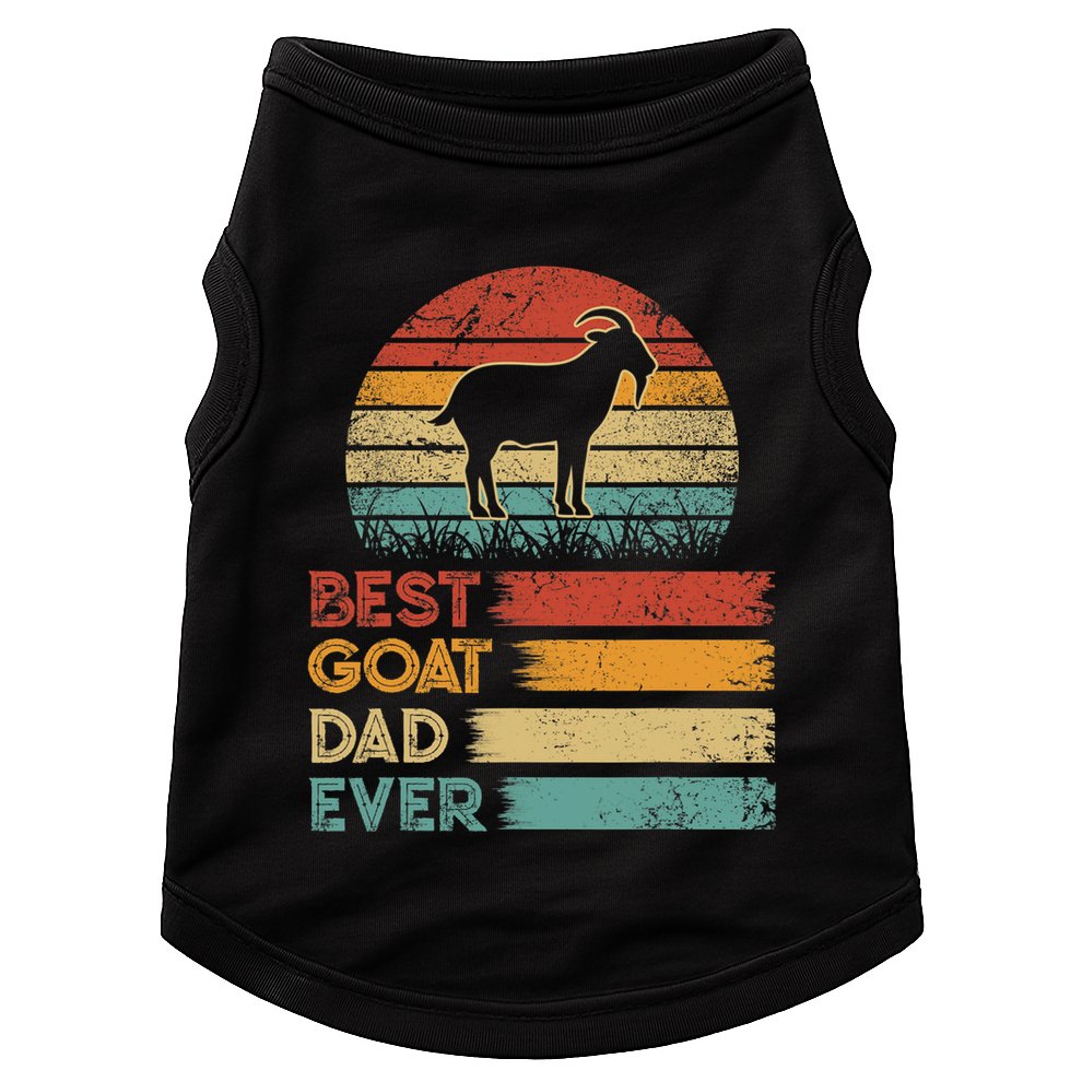 Retro Vintage Best Goat Dad Ever Shirts Animals Lover Doggie Tank