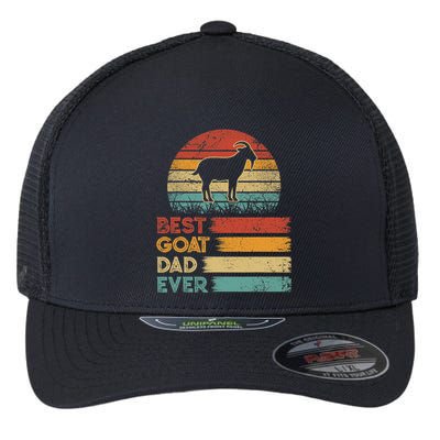 Retro Vintage Best Goat Dad Ever Shirts Animals Lover Flexfit Unipanel Trucker Cap