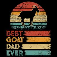 Retro Vintage Best Goat Dad Ever Shirts Animals Lover Long Sleeve Shirt