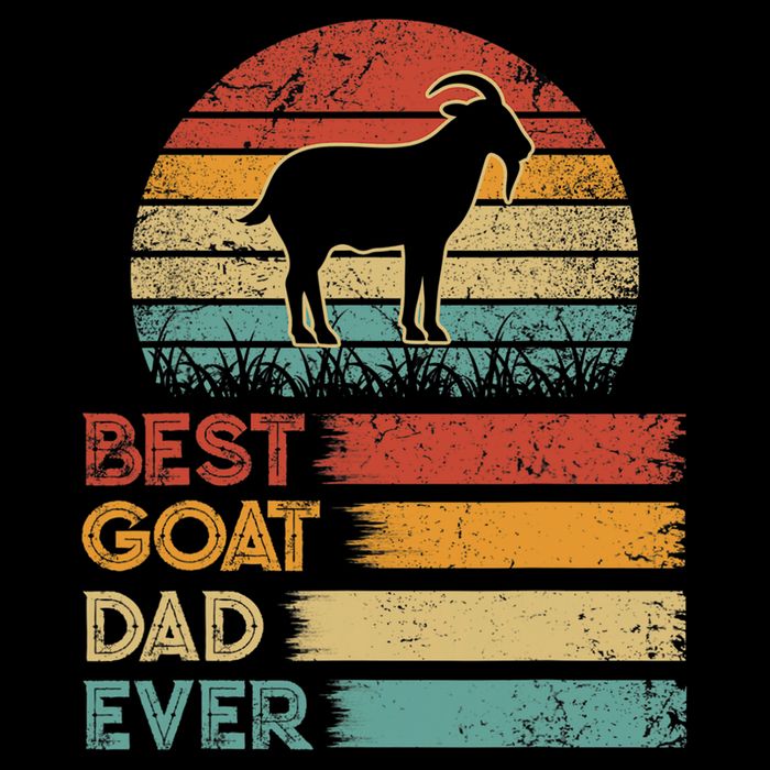 Retro Vintage Best Goat Dad Ever Shirts Animals Lover Long Sleeve Shirt