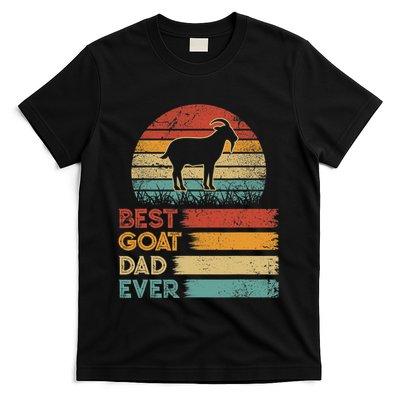 Retro Vintage Best Goat Dad Ever Shirts Animals Lover T-Shirt