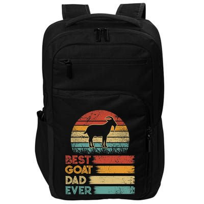 Retro Vintage Best Goat Dad Ever Shirts Animals Lover Impact Tech Backpack