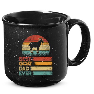 Retro Vintage Best Goat Dad Ever Shirts Animals Lover 15oz Campfire Ceramic Mug