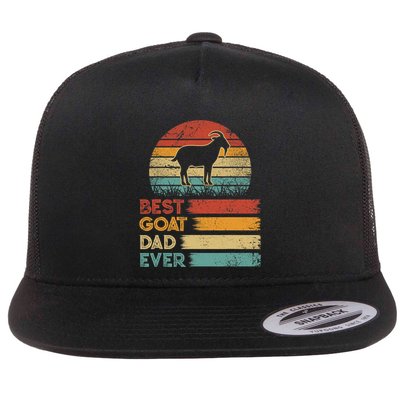 Retro Vintage Best Goat Dad Ever Shirts Animals Lover Flatbill Hat