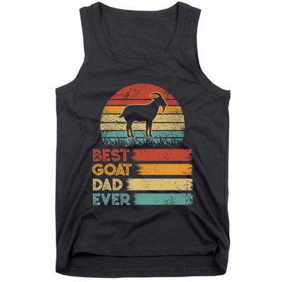Retro Vintage Best Goat Dad Ever Shirts Animals Lover Tank Top