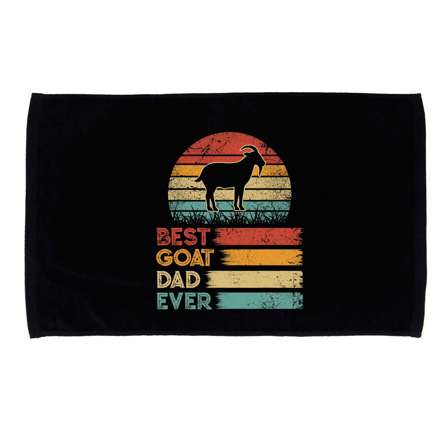 Retro Vintage Best Goat Dad Ever Shirts Animals Lover Microfiber Hand Towel