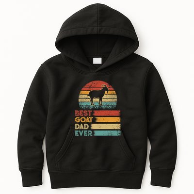 Retro Vintage Best Goat Dad Ever Shirts Animals Lover Kids Hoodie