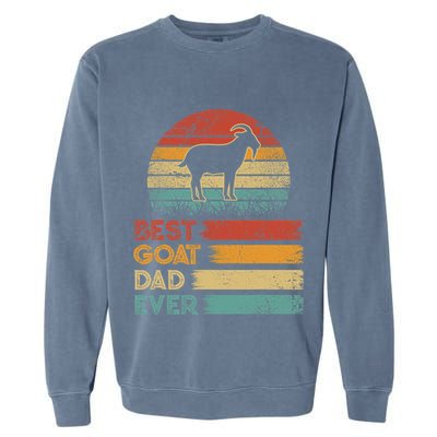 Retro Vintage Best Goat Dad Ever Shirts Animals Lover Garment-Dyed Sweatshirt