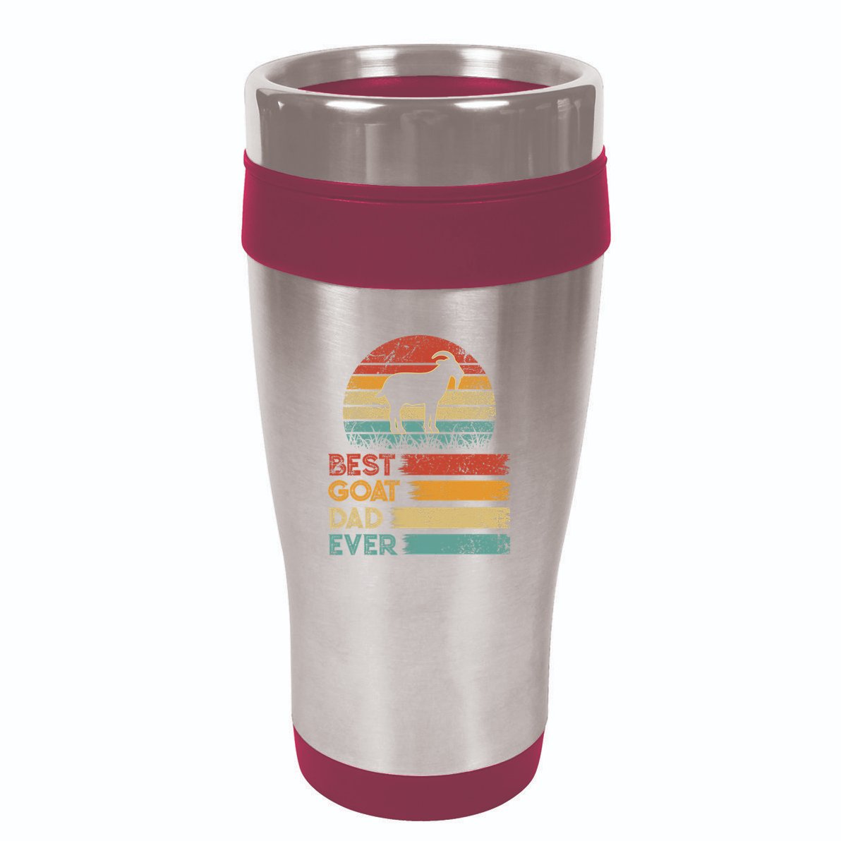 Retro Vintage Best Goat Dad Ever Shirts Animals Lover 16oz Travel Tumbler