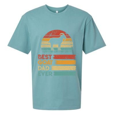 Retro Vintage Best Goat Dad Ever Shirts Animals Lover Sueded Cloud Jersey T-Shirt