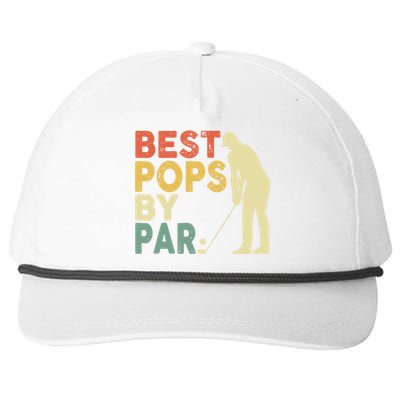 Retro Vintage Best Pops By Par Golf Father's Day For Grandpa Snapback Five-Panel Rope Hat