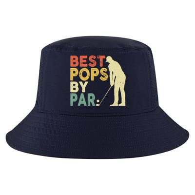 Retro Vintage Best Pops By Par Golf Father's Day For Grandpa Cool Comfort Performance Bucket Hat