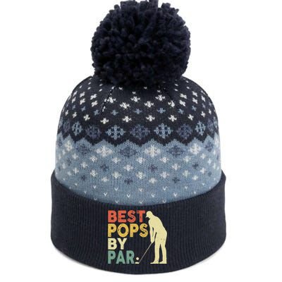 Retro Vintage Best Pops By Par Golf Father's Day For Grandpa The Baniff Cuffed Pom Beanie